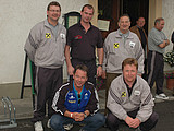 Franz Schurl jr, Hansi Reif, Thomas Kotnig und Daniel Galler, die ehemalige Landesmeister mit ihrem Trainer Sepp Dorfer