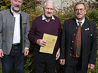 Johann Koller, Franz Schurl und Gerhard Tonzer, die Ehrennadelträger der ESR Wölzertal