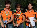 Damenklasse. v.l.: Liesi Galler 3., Maria Tonzer 1. und Irmi Fussi 2.